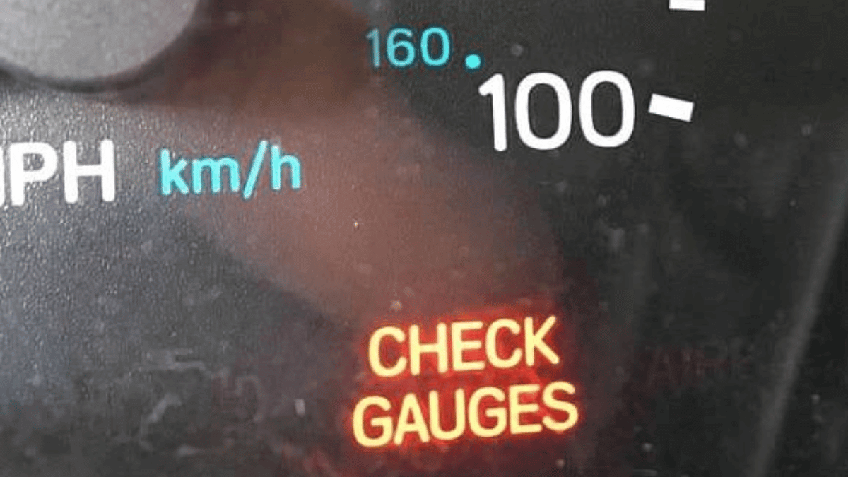 Que significa el testigo check gauges del auto