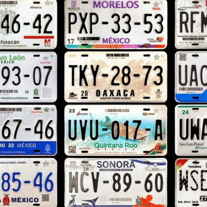 Tipos de placas que hay en mexico